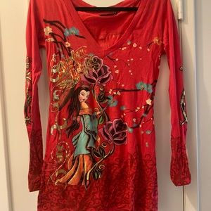 gorgeous christian audigier oversized shirt